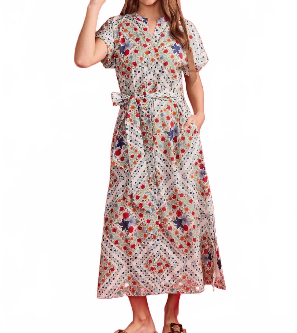 NEW DOUBLE A evelyn midi dress in american bouquet
